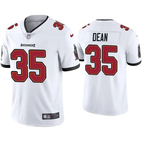 Men Tampa Bay Buccaneers #35 Jamel Dean Nike White Vapor Limited NFL Jersey->tampa bay buccaneers->NFL Jersey